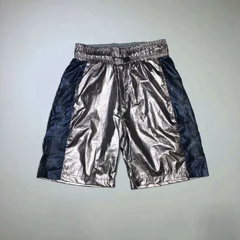 Vara Sport de Agrement Bărbați și Femei Cvintuplă pantaloni Scurți cu Argint Luminoase Live în aer liber Hip-hop Marca pantaloni Scurți