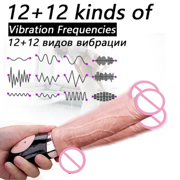 Vibrator Vibrator încălzire penisului pentru Femei punctul G Orgasm Vaginal Masaj Leagăn Realist Moale vibrator pentru Femei masturbare sextoy