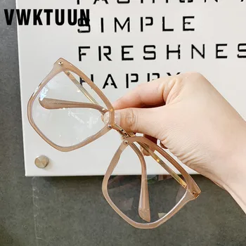 VWKTUUN Ochelari Cadru Pătrat ochelari Rame Pentru Femei, Bărbați Supradimensionate, Ochelari Miopie Cadre Studenți Nit FrameFake Ochelari