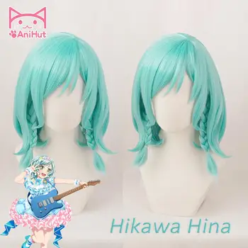 【AniHut】Hikawa Hina Peruca Joc BanG Vis! Peruca Cosplay Albastru Sintetic Femei Par Bandori Cosplay Hikawa Hina Costum